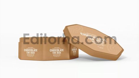 Chocolate Tin Can Branding Mockup Set2