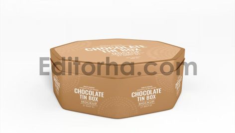 Chocolate Tin Can Branding Mockup Set3