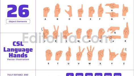 Fingerspellings - ASL Language Alphabet Hand Sign
