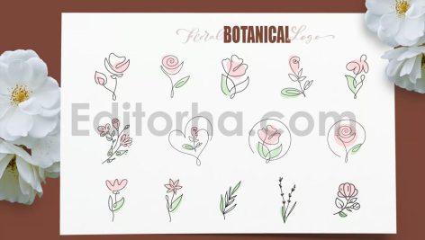 دانلود کالکشن لوگوی فلورال و بوتانیکال حرفه ای Floral Botanical Logo