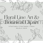 Floral Line Art & Botanical Clipart
