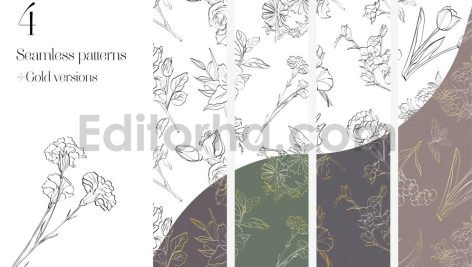 Floral Line Art & Botanical Clipart