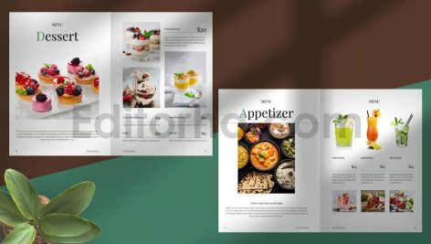 دانلود فایل لایه باز کاتالوگ غذاهای سالم و ارگانیک Clean Food Catalog