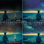 Galaxy starry night milky way photoshop overlays