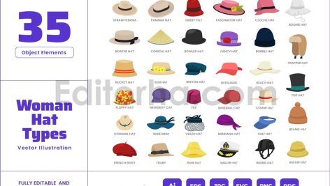 Female Hat Types - Accessories Clothing Fashion