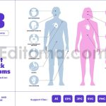 Heart Attack Symptoms Icon - Chest Pain Healthcare
