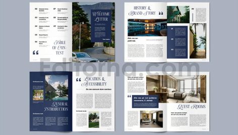 دانلود فایل لایه باز بروشور تبلیغاتی هتل Hotel Brochure
