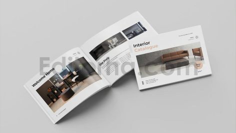 Interior Catalogue Brochure Template Landscape