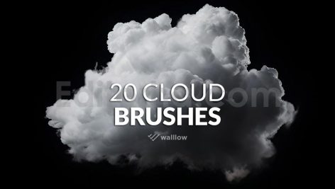 20 Realistic clouds photoshop brushes