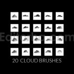 20 Realistic clouds photoshop brushes