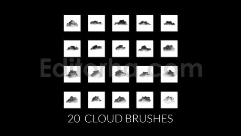 20 Realistic clouds photoshop brushes