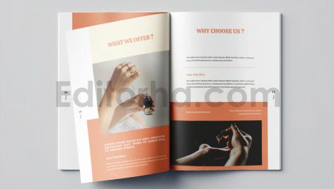 دانلود فایل لایه باز بروشور تبلیغاتی محصولات مراقبت از پوست Skincare Brochure