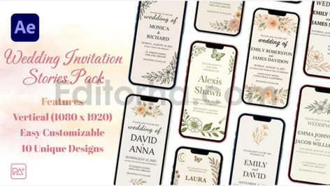 Wedding Invitation Stories Pack For After Effects