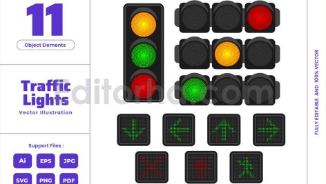 Traffic Light - Safety Driving Warning Signal Lamp