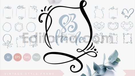 Hand Drawn Vintage SVG Frames