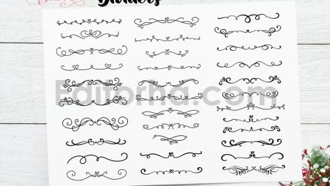 Vector flourish dividers SVG