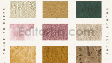 دانلود مجموعه تکسچر کاغذ مچاله شده و چروک Crumpled texture papers