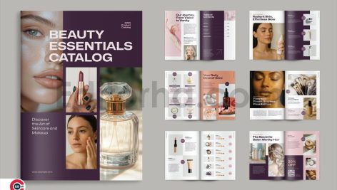 Catalog Brochure Template for Beauty & Cosmetics
