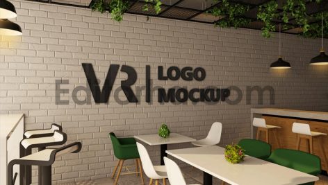 Cafe Wall Logo vol.01 - Mockups