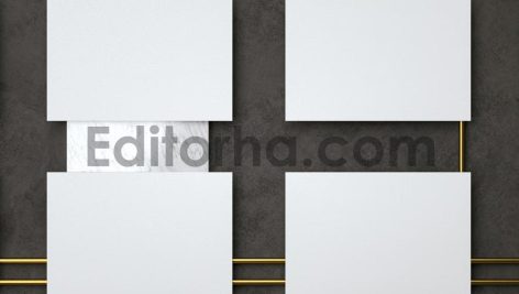 Four realistic and elegant business cards mockup2