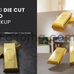Gold die cut logo mockup1
