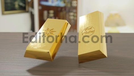 Gold die cut logo mockup4
