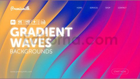 Gradient Waves Backgrounds for Premiere Pro