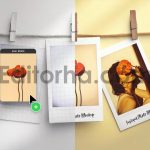 Hanging Polaroid Photos Mockup8