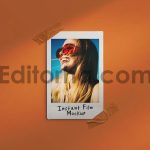 Instant Photo Mockup Tape on Wall5