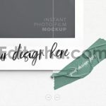 Instant Photo Mockup Tape on Wall7