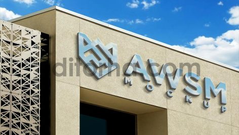 Logo Mockup on Office Building