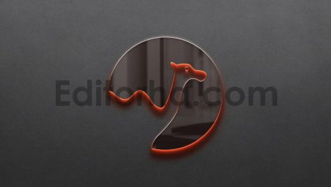Neon Backlight Logo Mockup