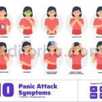 Panic Attack Symptom Poster Mental Health Disorder