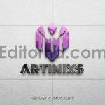 Realistic Mockup Logo 3D Reflection 3