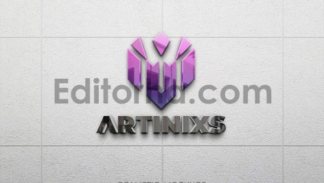 Realistic Mockup Logo 3D Reflection 3
