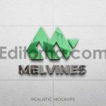 Realistic Mockup Logo 3D Reflection 4