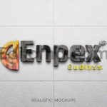 Realistic Mockup Logo 3D Reflection 6