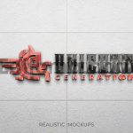 Realistic Mockup Logo 3D Reflection 7
