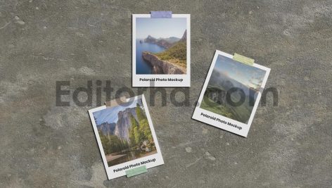 Realistic Polaroid Photo Mockup1