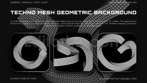 Techno Mesh Geometric Background