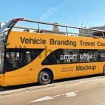 Vehicle Branding Travel Coach Bus Mockup