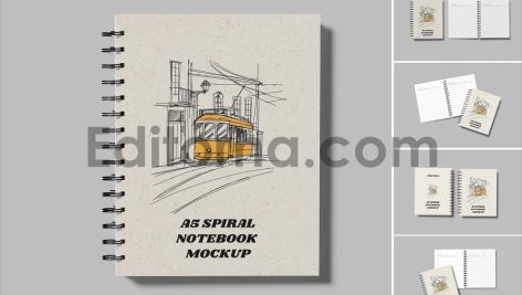 A5 Spiral Notebook Mockup1