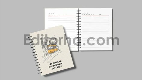 A5 Spiral Notebook Mockup10