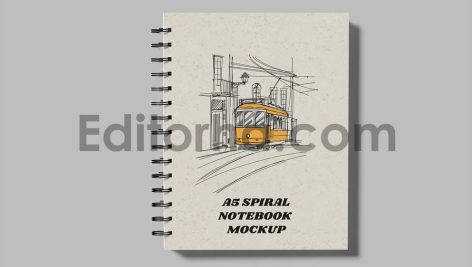 A5 Spiral Notebook Mockup11