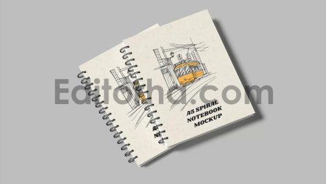 A5 Spiral Notebook Mockup4