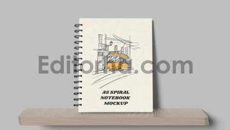 A5 Spiral Notebook Mockup5