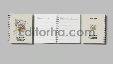 A5 Spiral Notebook Mockup6