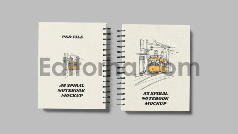 A5 Spiral Notebook Mockup8