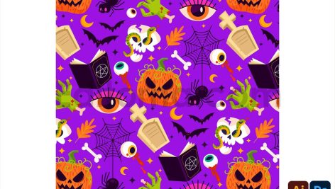 Flat Halloween Season Pattern