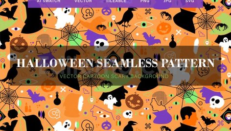 Halloween Party Seamless Pattern